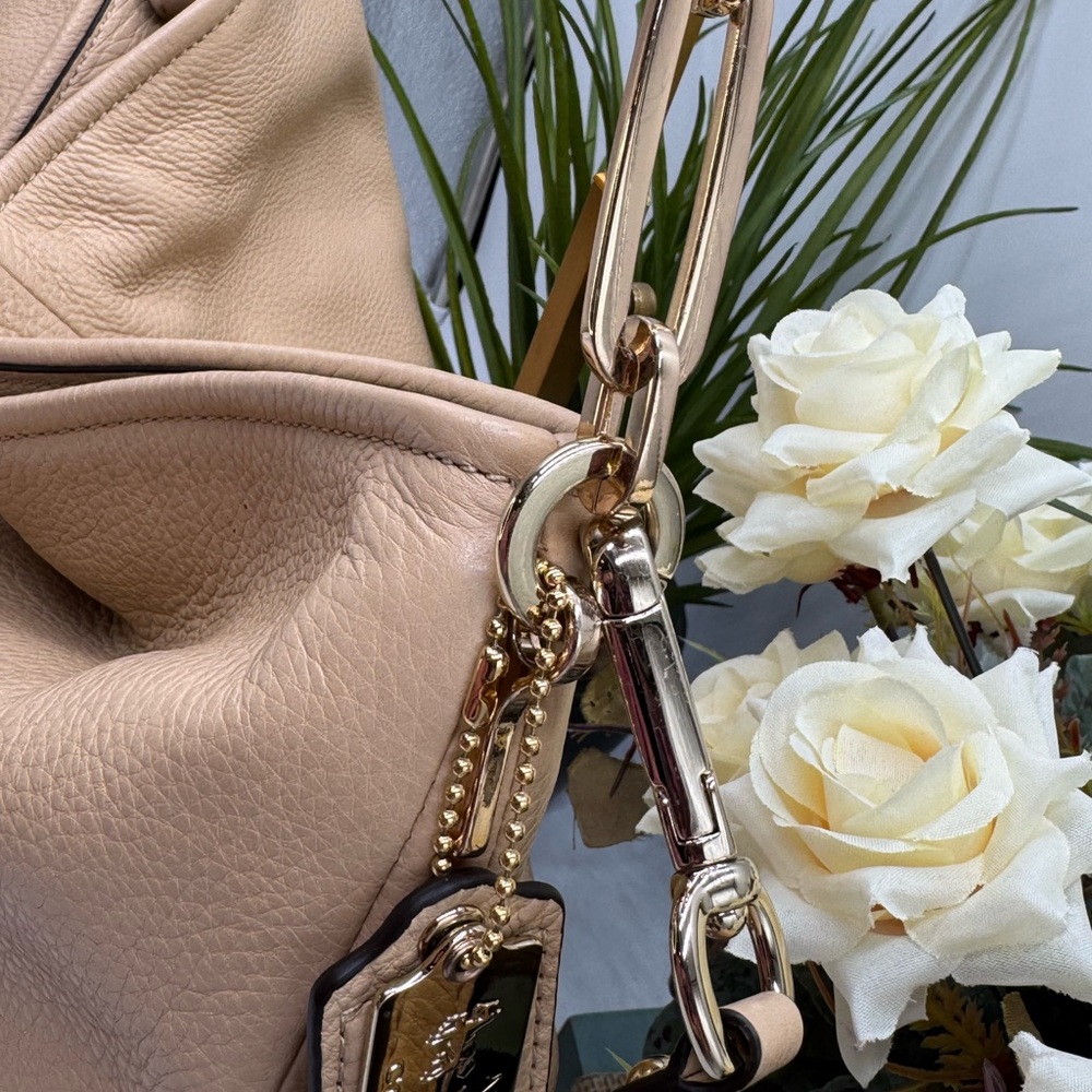 Coach Madison Italian Pebbled Leather Hobo in a tan color 2013 - Picture 10 of 14